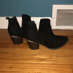 Black JG brand suede booties